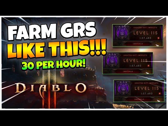 How to Farm GREATER RIFTS EFFECIENTLY in Diablo 3 Season 28! EXAMPLE