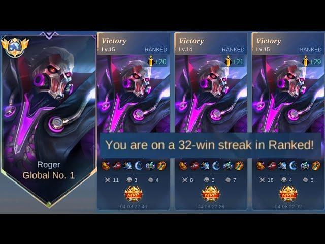 ROGER DAMAGE BEST HERO FOR SOLO RANKED GAME 2024!! (MUST TRY) | MLBB