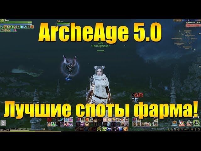 ARCHEAGE 5.0 ТОП 5 СПОТОВ ДЛЯ ФАРМА В ИРАМКАНДЕ!