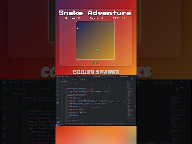  Modern Snake Game with High Graphics!  | HTML, CSS, JavaScript