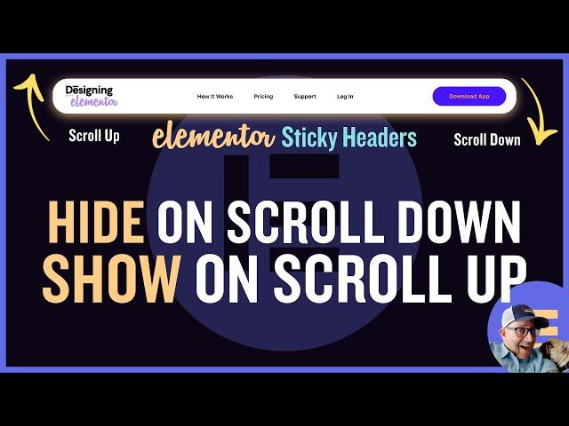 Elementor Sticky Headers: Hide Header on Scroll Down, Show On Scroll Up