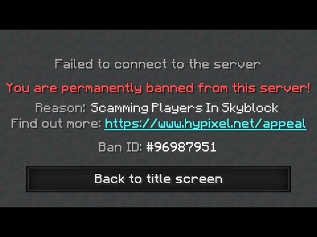 I Got Scammers Permanently Banned From Hypixel Skyblock