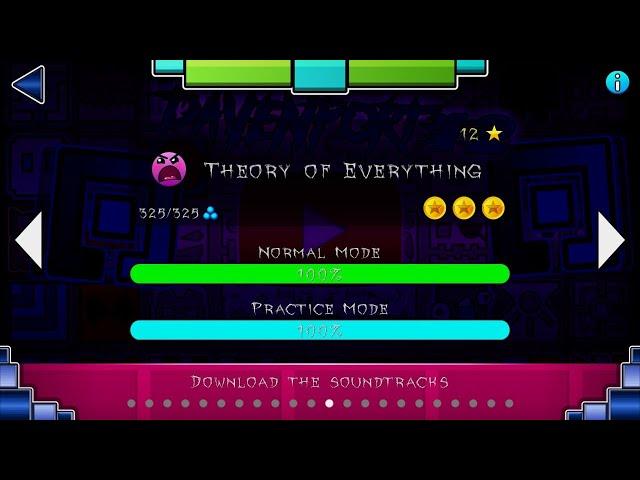 "Theory of Everything" by:RobTop (3 User Coins) - Geometry Dash 2.11| Davenport012 [GD]