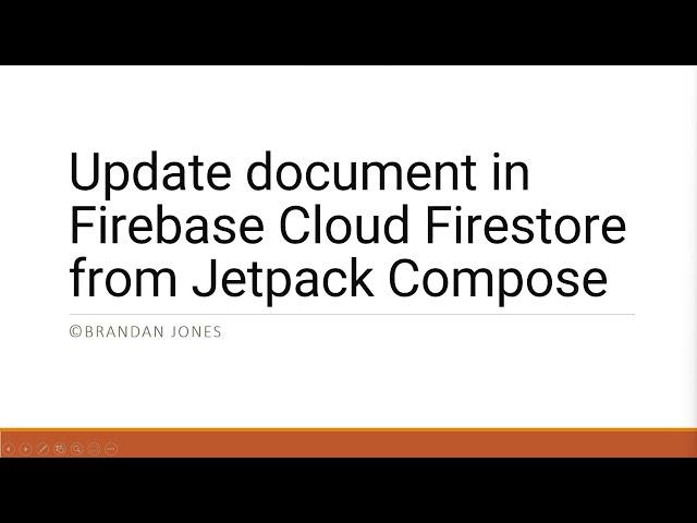 Update an existing document in Firebase Cloud Firestore Database from a Jetpack Compose UI