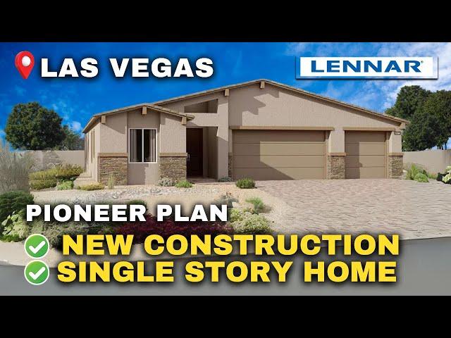 NEW BUILD HOMES in Las Vegas | The Pioneer Floor Plan at Desert's Edge by LENNAR!