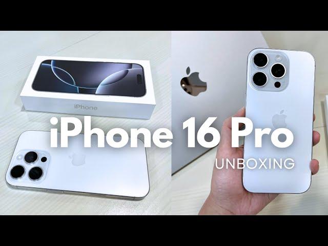 iPhone 16 Pro Unboxing - Accessories | White Titanium 512GB | Taipei Apple store