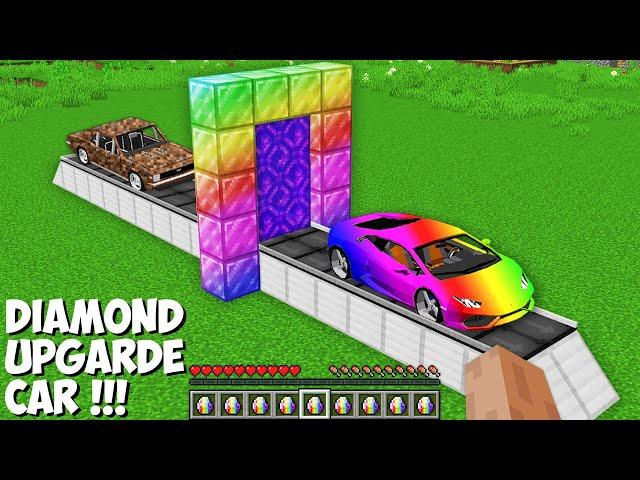 I used RAINBOW PORTAL for UPGRADE DIRT CAR TO RAINBOW CAR in Minecraft ! NEW SUPER CAR !