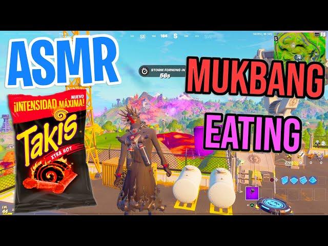 ASMR Gaming Fortnite  Mukbang Takis EXTRA HOT Eating  먹방  Relaxing Whispering 