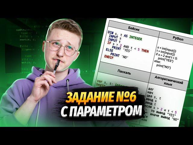 Разбор 6 задания с параметром А для ОГЭ по информатике 2023 | Умскул