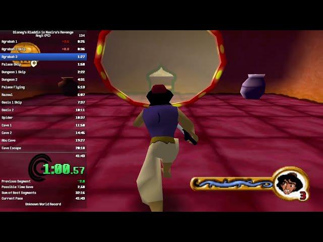 Disney's Aladdin in Nasira Revenge Speedrun 35:51 [Any% (Hover) WR]