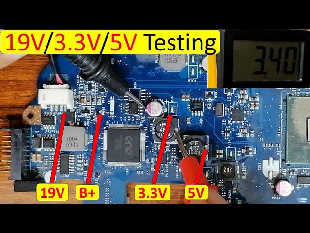 Laptop Motherboard Repair: Troubleshooting B+, 19V, 3.3V, & 5V Power Rails | Voltage Diagnosis Guide