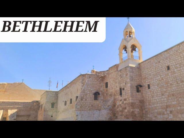 Bethlehem before Christmas. Let's visit Bethlehem from Jerusalem. Businesses closed in Bethlehem