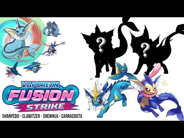 Draw Pokemon Vaporeon Fusion Pokemon Sharpedo + Clawitzer + Greninja + Carracosta