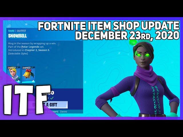 Fortnite Item Shop *NEW* SNOWBELL SKIN! [December 23rd, 2020] (Fortnite Battle Royale)