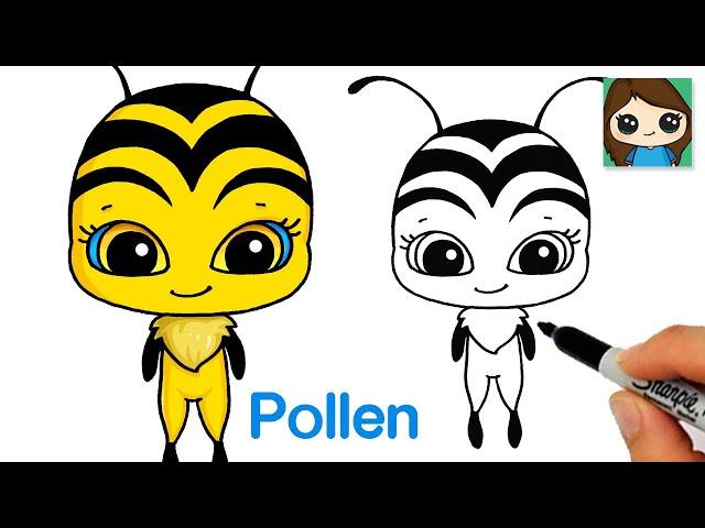 How to Draw Pollen Bee Kwami  Miraculous Ladybug