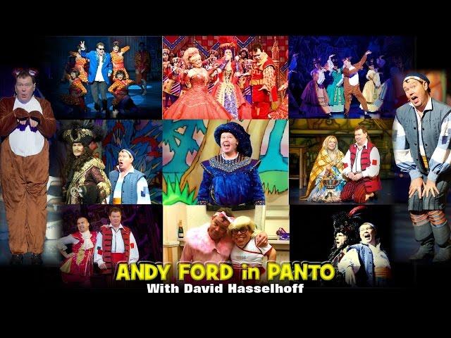 Andy Ford in Panto with David Hasselhoff