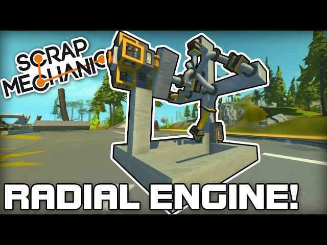 Radial Engine and Piston Powered Cars! (Scrap Mechanic #183)