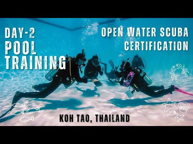 PADI OPEN WATER SCUBA CERTIFICATION | DAY-2 | KOH TAO | THAILAND | CRYSTAL DIVE KOH TAO