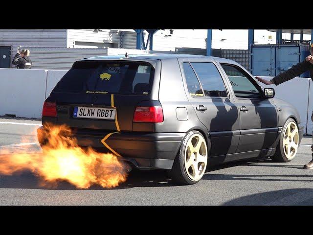 VOLKSWAGEN GOLF MK3 - INSANE Flames, Anti-Lag & Bangs!