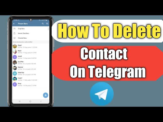 How To Delete Contact On Telegram 2024 | How To Remove Telegram Contact Number |