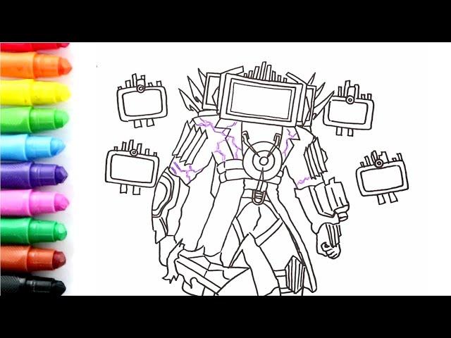 Menggambar TITAN TV MAN UPGRADED (SKIBIDI TOILET Fanmade)