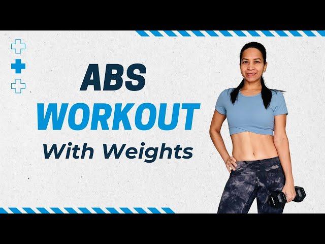 Intense Abs Workout with Dumbbells at Home| Build a Strong Core with this Challenging Abs Routine