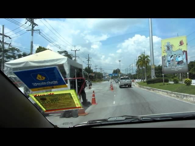 ATTENTION ! Driving slowly through a Thai  army anti terrorist checkpoint Yala Province - 720p HD