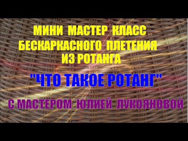 Мини МК 1 бескаркасного плетения корзин из ротанга  с мастером Юлией Лукояновой