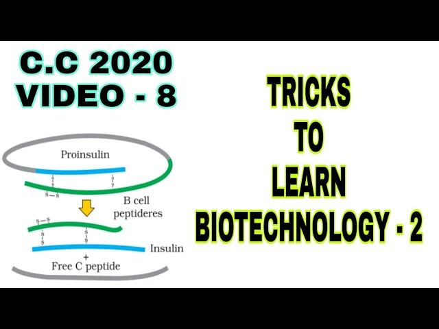 TRICKS OF BIOTECHNOLOGY AND ITS APPLICATION + DIGRAMS / NCERT BASED /NEET 2020