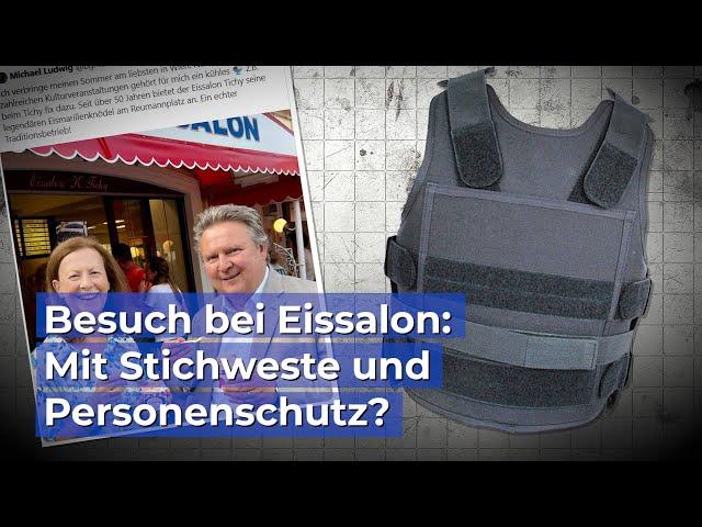 Eissalon-Besuch: Mit Stichweste und Personenschutz?