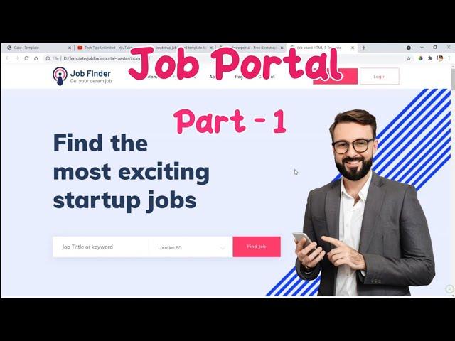 Online Job Portal in Asp.Net C# and Sql Server Part 1 | Template Integration