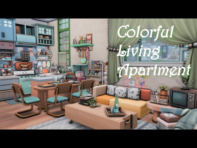 Colorful Living Apartment‍‍️REALISTIC floor plan [STOP MOTION][NOCC] THE SIMS4 #thesims4