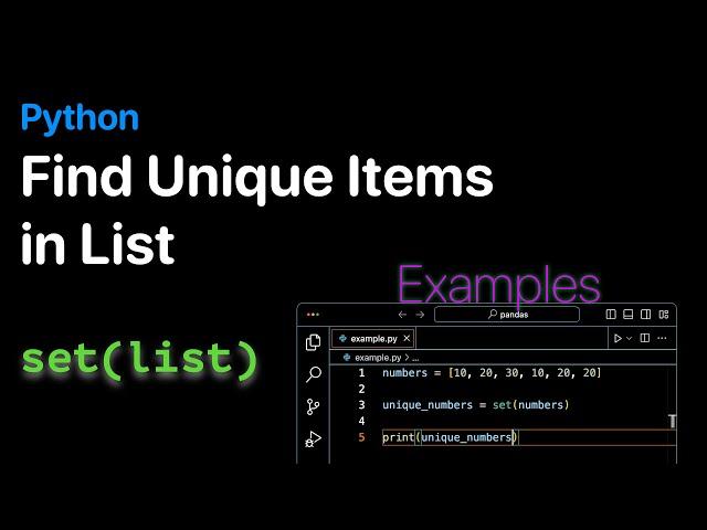 Find Unique Items in Python List - Examples | ProgramGuru.org