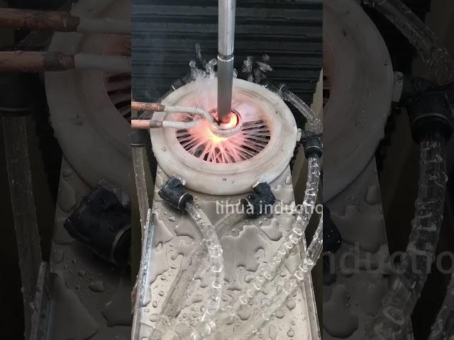 Hardened metal shaft #machine #heating #induction#quenching