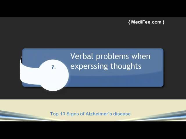 Top 10 Signs of Alzheimer's Disease