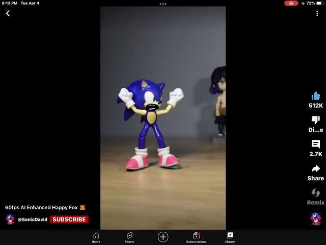 Tails doing the happy dance from sonic David