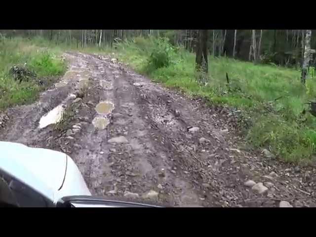 Дорога к водопаду дальний Горбатов. А/М Lancer 4WD