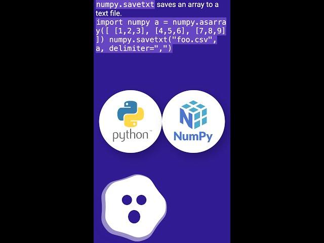 Dump a NumPy array into a csv file #shorts