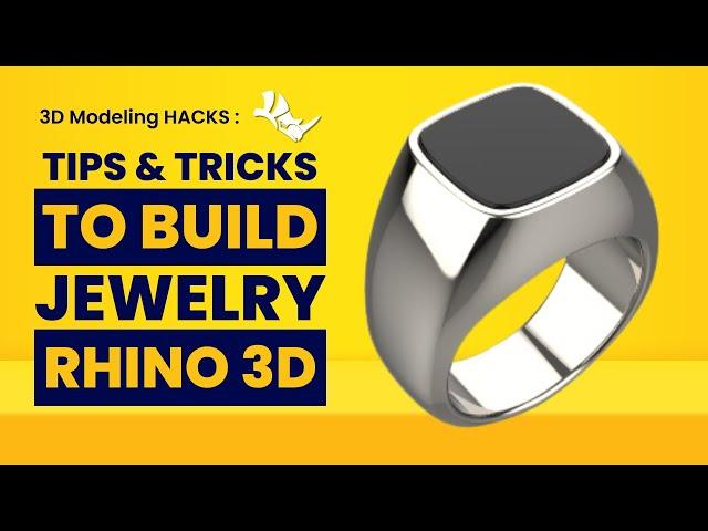 Sculpting Elegance: Onyx Signet Ring Jewelry CAD Design with Rhino 3D - A Step-by-Step Guide #456