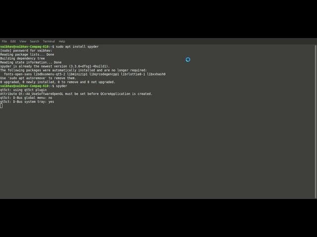 HOW TO INSTALL SPYDER IN LINUX