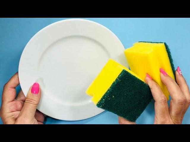 A plate and two sponges, Christmas decoration, you never imagined it!