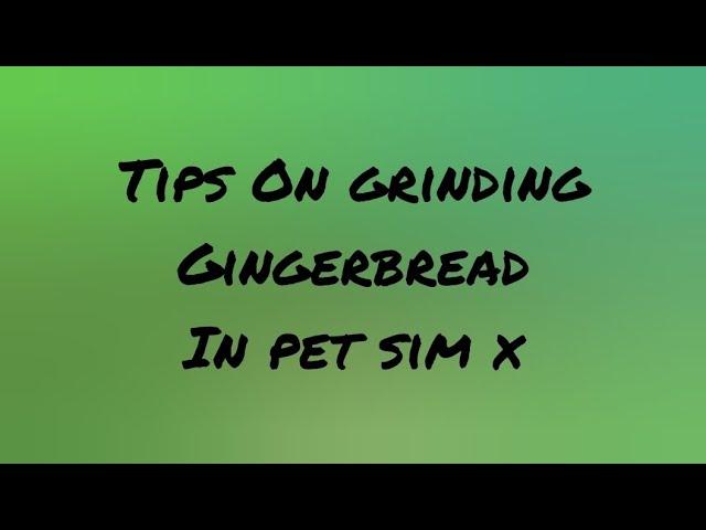 Tip's On Grinding Gingerbread Coins/Candy Pet Sim X