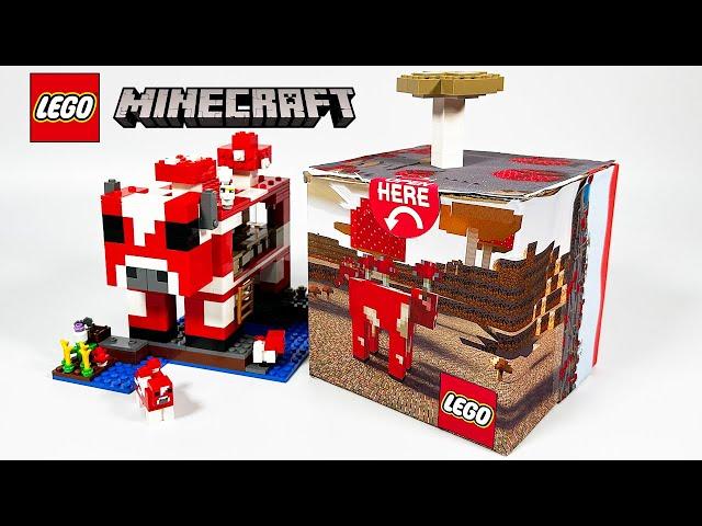 LEGO MINECRAFT 21270 The Mooshroom House Blind Bags unboxing! paper diy🩶