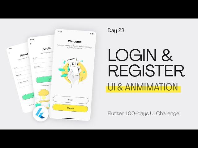 Flutter UI Tutorial | Login and Signup Page Design & Animation - day 23