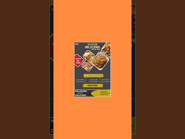 Restaurant Poster Design In Figma #figma #trendingreels #viralshort