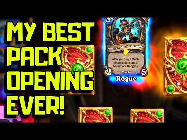 My Luckiest Hearthstone Pack Opening Ever!