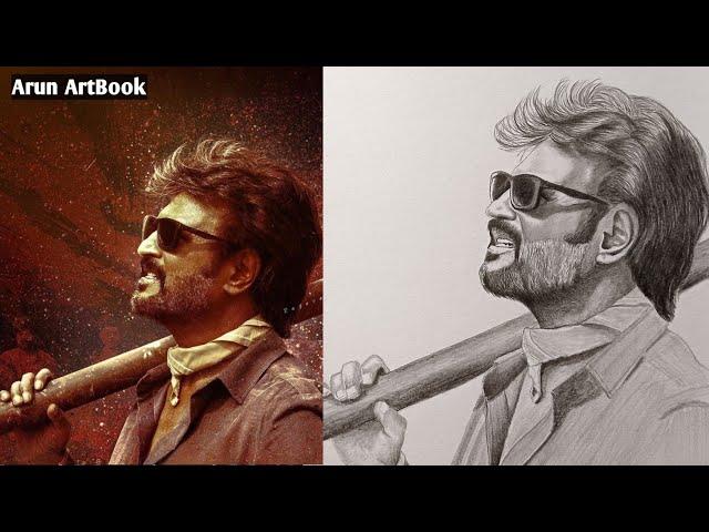 Vettaiyan Rajinikanth Drawing / Tamil Movie Vettaiyan Rajinikanth Drawing Easy / Arun ArtBook