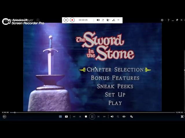 La Espada en La Piedra DVD Menu 2001 en inglés