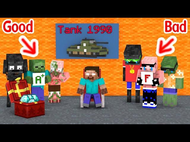 Bad Monster vs Good Monster - Tank 1990 Challenge - Minecraft Animation