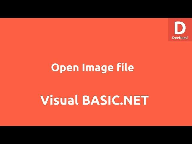 Open Image file using VB.NET Console Application